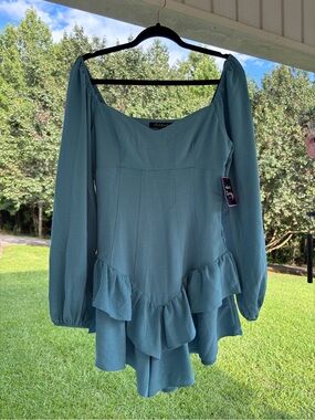 NWT Mixed Threads Ruffled Mini Dress - Lined- Sz. Large